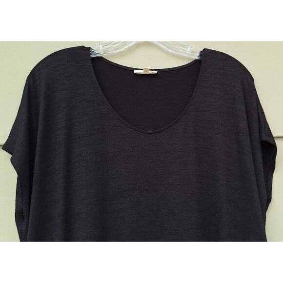 Wilfred Free Aritzia Rayon blend Oversized Minimalist Black Tunic Top Dress  M/L - Picture 6 of 10